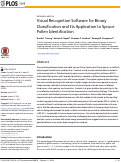 Cover page: Visual Recognition Software for Binary Classification and Its Application to Spruce Pollen Identification