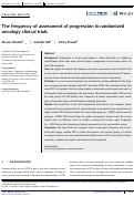 Cover page: The frequency of assessment of progression in randomized oncology clinical trials.