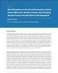 Cover page: New Directions in Racial and Economic Justice: How California’s Worker Centers Are Bringing Worker Power into Workforce Development