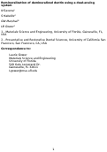 Cover page: Remineralization of demineralized dentin using a dual analog system.