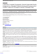 Cover page: Comparing Computed Tomography-Derived Augmented Reality Holograms to a Standard Picture Archiving and Communication Systems Viewer for Presurgical Planning: Feasibility Study.