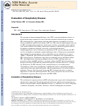 Cover page: Evaluation of Respiratory Disease