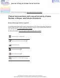 Cover page: Clinical interventions with sexual minority clients: Review, critique, and future directions