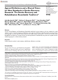 Cover page: Agreed Definitions and a Shared Vision for New Standards in Stroke Recovery Research: The Stroke Recovery and Rehabilitation Roundtable Taskforce*