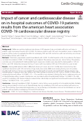 Cover page: Impact of cancer and cardiovascular disease on in-hospital outcomes of COVID-19 patients: results from the american heart association COVID-19 cardiovascular disease registry.