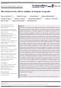 Cover page: Microbial activity affects sulphur in biogenic aragonite