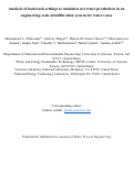 Cover page: Analysis of backwash settings to maximize net water production in an engineering-scale ultrafiltration system for water reuse