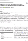 Cover page of US Population Eligibility and Estimated Impact of Semaglutide Treatment on Obesity Prevalence and Cardiovascular Disease Events.