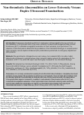 Cover page: Non-thrombotic Abnormalities on Lower Extremity Venous Duplex Ultrasound Examinations