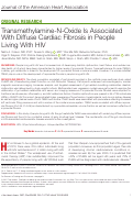 Cover page: Transmethylamine‐N‐Oxide Is Associated With Diffuse Cardiac Fibrosis in People Living With HIV