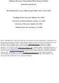 Cover page: Minimum Divergence Moment Based Binary Response Models:  Estimation and Inference