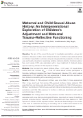 Cover page: Maternal and Child Sexual Abuse History: An Intergenerational Exploration of Children's Adjustment and Maternal Trauma-Reflective Functioning.