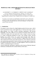 Cover page: Proposal for a High-Brightness Pulsed Electron Source