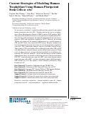 Cover page: Current Strategies of Modeling Human Trophoblast Using Human Pluripotent Stem Cells in vitro