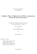 Cover page: Capillary Flow of Spherical and Fiber suspensions: Pinch-off and Drop Impact