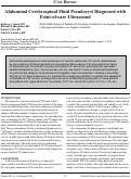 Cover page: Abdominal Cerebrospinal Fluid Pseudocyst Diagnosed with Point-of-care Ultrasound