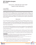 Cover page: SITC Bulletin Analysis: University of Strathclyde and CALT Launch Joint Laboratory