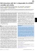 Cover page: RAS interaction with Sin1 is dispensable for mTORC2 assembly and activity.