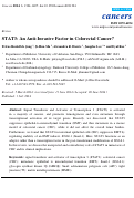 Cover page: STAT3: An Anti-Invasive Factor in Colorectal Cancer?