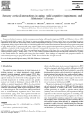 Cover page: Sensory cortical interactions in aging, mild cognitive impairment, and Alzheimer’s disease