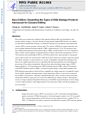 Cover page: Base editors: Expanding the types of DNA damage products harnessed for genome editing