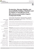 Cover page: Production, Storage Stability, and Susceptibility Testing of Reuterin and Its Impact on the Murine Fecal Microbiome and Volatile Organic Compound Profile.