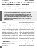 Cover page: Hepatic hepcidin/intestinal HIF-2α axis maintains iron absorption during iron deficiency and overload