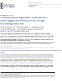 Cover page: Controlled human exposures to diesel exhaust: a human epigenome-wide experiment of target bronchial epithelial cells