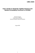 Cover page: User's Guide for Hysteretic Capillary Pressure and Relative Permeability Functions in iTOUGH2