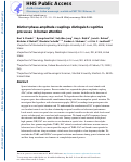 Cover page: Distinct phase-amplitude couplings distinguish cognitive processes in human attention