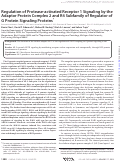 Cover page: Regulation of protease-activated receptor 1 signaling by the adaptor protein complex 2 and R4 subfamily of regulator of G protein signaling proteins.