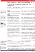 Cover page: Physical inactivity is associated with a higher risk for severe COVID-19 outcomes: a study in 48 440 adult patients