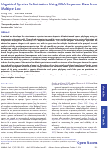 Cover page: Unguided Species Delimitation Using DNA Sequence Data from Multiple Loci