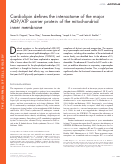 Cover page: Cardiolipin defines the interactome of the major ADP/ATP carrier protein of the mitochondrial inner membrane