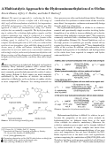 Cover page: A Multicatalytic Approach to the Hydroaminomethylation of α‐Olefins