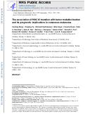 Cover page: The Association of MUC16 Mutation with Tumor Mutation Burden and Its Prognostic Implications in Cutaneous Melanoma.