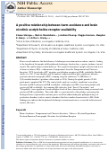 Cover page: A positive relationship between harm avoidance and brain nicotinic acetylcholine receptor availability.