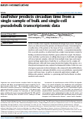 Cover page: tauFisher predicts circadian time from a single sample of bulk and single-cell pseudobulk transcriptomic data