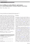 Cover page: Survival Differences by Race/Ethnicity and Treatment for Localized Hepatocellular Carcinoma Within the United States