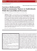 Cover page: Services Delivered by Faith‐Community Nurses to Individuals With Elevated Blood Pressure