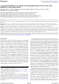 Cover page: Assessing the Influence of Climate on the Spatial Pattern of West Nile Virus Incidence in the United States.