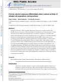 Cover page: Chronic alcohol exposure differentially alters calcium activity of striatal cell populations during actions.