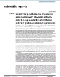 Cover page: Improved psychosocial measures associated with physical activity may be explained by alterations in brain-gut microbiome signatures