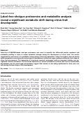 Cover page: Label-free shotgun proteomics and metabolite analysis reveal a significant metabolic shift during citrus fruit development