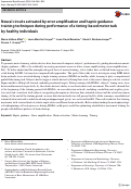 Cover page: Neural circuits activated by error amplification and haptic guidance training techniques during performance of a timing-based motor task by healthy individuals.