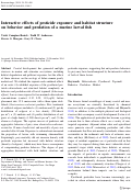 Cover page: Interactive effects of pesticide exposure and habitat structure on behavior and predation of a marine larval fish.