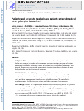 Cover page: Patient-Rated Access to Needed Care: Patient-Centered Medical Home Principles Intertwined