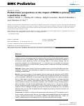 Cover page: Pediatricians' perspectives on the impact of MRSA in primary care: a qualitative study