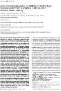 Cover page: Gas Chromatographic Isolation of Individual Compounds from Complex Matrices for Radiocarbon Dating