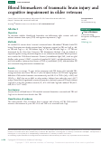 Cover page: Blood biomarkers of traumatic brain injury and cognitive impairment in older veterans.